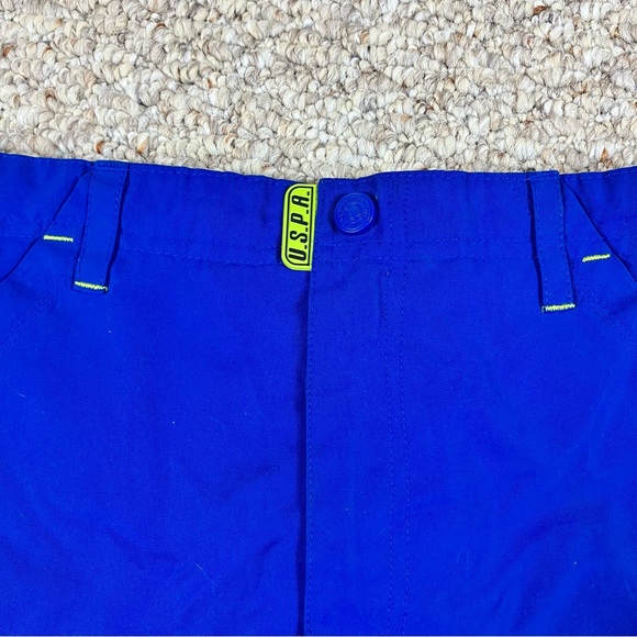 U.S. Polo ASSN Boys Swim Trunks Shorts Size 7 Blue Logo Mesh Pockets - Picture 6 of 11